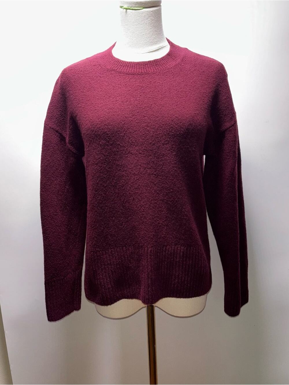 & Other Stories Burgundy Crewneck Sweater Size XS